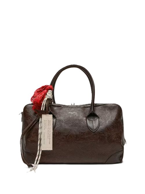 Vita Bag media in pelle mogano con charm applicati e detagli argento Golden Goose | GWA00833.A000916.40163MAHOGANY